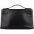 Hermès Noir Swift Leather Kelly Pochette Handbag