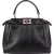 Fendi Black Leather Peekaboo Handbag