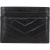 Saint Laurent Grain de Poudre Leather Chevron Card Holder