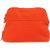 Hermès Terracota Orange Cotton Bolide Pouch