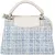 Louis Vuitton Bleu Blanco Tweed Capucines BB Handbag