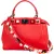 Fendi Red Leather Spikes Mini Peekaboo Handbag