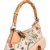 Gucci Leather and Canvas Flora Bamboo Handbag