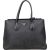 Prada Black Saffiano Leather Lux Turnlock Double Handbag