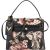 Valentino Black Leather Animal Fantasia Embroidered Joylock Top Handle Handbag