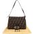 Fendi Monogram Zucca Canvas Mamma Baguette Shoulder Bag