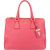 Prada Pink Leather Galleria Double Zip Tote Handbag