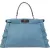 Fendi Blue Leather Peekaboo Wave Handbag