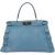 Fendi Blue Leather Peekaboo Wave Handbag