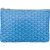 Goyard Blue Goyardine Monogram Dokumententasche