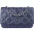 Chanel Bleu Quilted Stitch Lambskin Wallet On Chain Crossbody Bag