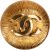Chanel Golden CC Sunburst Brosche