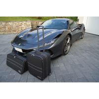 Ferrari F8 Tributo + F8 Spider (incl. 488 Pista + 458 Speziale) - 2-piece trunk set - silver-grey stitching/black lining