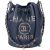 Chanel Bleu Caviar Leather Deauville Bucket Crossbody Bag
