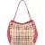Burberry Haymarket Nova Check Tote Shoulder Bag