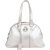 Yves Saint Laurent Metallic Silver Leather Muse Handbag