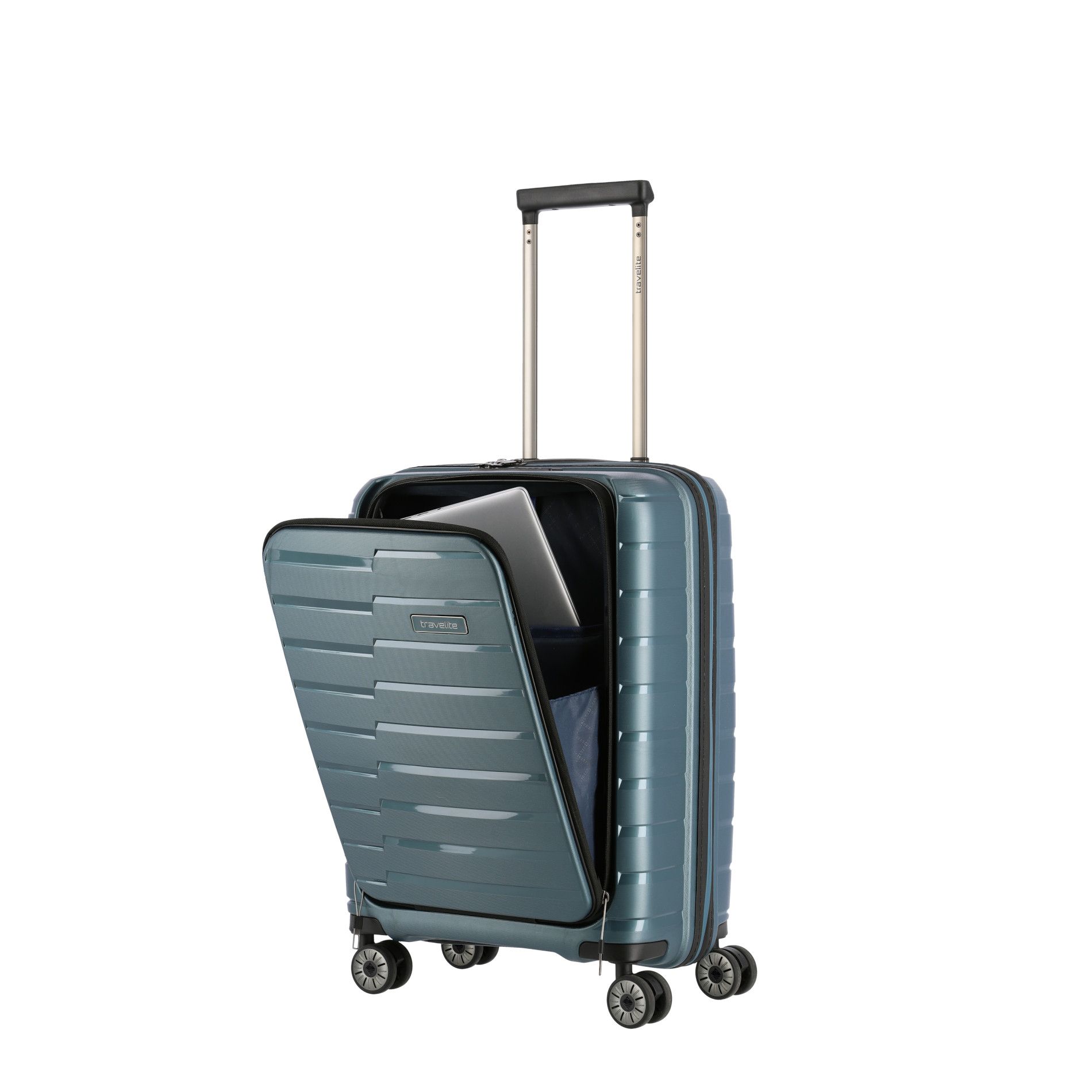 Travelite AIR BASE Trolley S m. Vortasche (4 Räder) - Eisblau ...