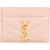 Saint Laurent Grain de Poudre Leather Chevron Card Holder