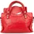 Balenciaga Red Leather Mini City Handbag