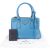 Prada Blue Saffiano Leather Pradasphere Galleria Micro Handbag