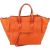 Céline Orange Drummed Calfskin Phantom Handbag