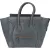 Céline Grey Leather Luggage Handbag