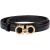 Salvatore Ferragamo Black Leather Gancini Gürtel (80)