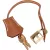 Hermès Brun Epsom Leather Clochette + Golden Padlock Schloss