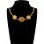 Chanel Heavy Golden Plates Mademoiselle Necklace