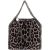 Stella McCartney Leopard Fur Print Falabella Tote Crossbody Handbag