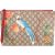 Gucci Monogram GG Supreme Floral Bird Tian Clutch