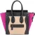 Céline Tricolor Suede Leather Luggage Handbag