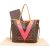 Louis Vuitton Monogram Canvas V Grenade Fuchsia Neverfull MM Shoulder Bag