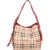 Burberry Nova-Check Monogram Haymarket Hobo Shoulder Bag