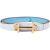 Hermès Reversible Blue Leather Gamma H Skinny Belt (70)