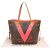 Sac Neverfull MM Shopper Louis Vuitton en toile Monogram V Grenade Fuchsia