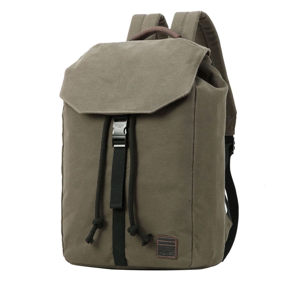 Heritage Waxed Canvas Laptop Backpack - Olive