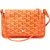 Goyard Orange Goyardine Monogram Plumet Flat Crossbody Bag
