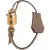 Hermès Taupe Togo Leather Clochette + Golden Padlock Schloss