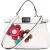 Fendi White Leather Micro Peekaboo Handbag