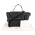 Céline Black Leather Grained Calfskin Belt Handbag