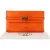 Hermès Orange Ostrich Leather Kelly Wallet