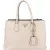 Prada Grey Saffiano Leather Turnlock Double Handbag