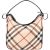 Burberry Nova-Check Monogram Hobo Shoulder Bag