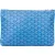 Goyard Blue Goyardine Monogram Dokumententasche