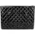 Chanel Quilted Patent Leather CC Clutch