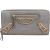 Balenciaga Grey Classic Leather Zip Wallet
