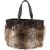 Chanel Faux Fur CC Charm Tote Handbag