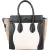 Céline Grained Tricolor Leather Luggage Handbag