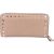 Valentino Grained Calfskin Rockstud Zip Around Wallet